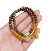 Karin Double Loop Beeswax Wood Bracelet - Stylish & Versatile Unisex Design