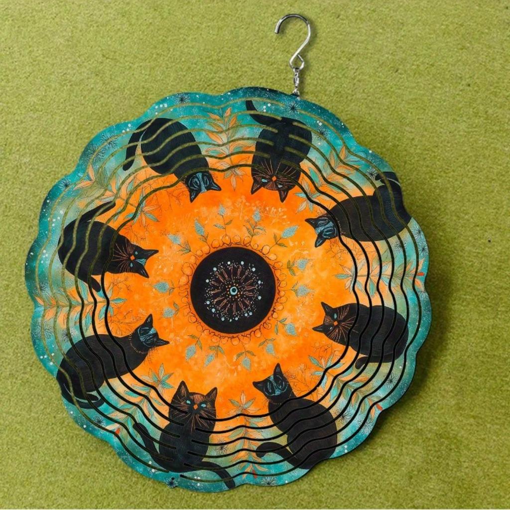 360 Degree Hook Metallic Wind Chime 25.4cm Garden Decor for All Seasons No Electricity Needed