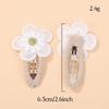 2PCS Cute Daisy Flower Hair Clips for Kids Baby Girl Hairpins  Lace  Barette Princess Hooks Infant Hair Accessories Korean