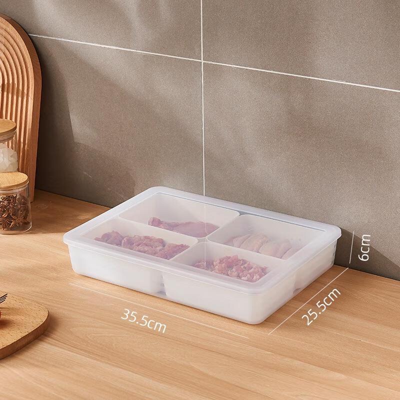 Fan Gao Refrigerator Storage Box with 4 Compartments