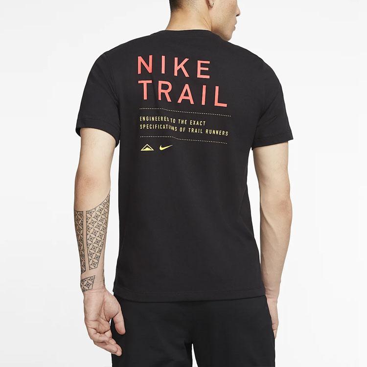 Nike Dri-FIT Trail Graphic Logo Running T-Shirt Men Tops Black CT3858-010