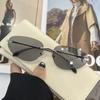 New Y2K Sunglasses for Women Rimless Luxury Brand Sun Glasses Future Korean Styles Cat Eye Frame Anti UV400 Glasses