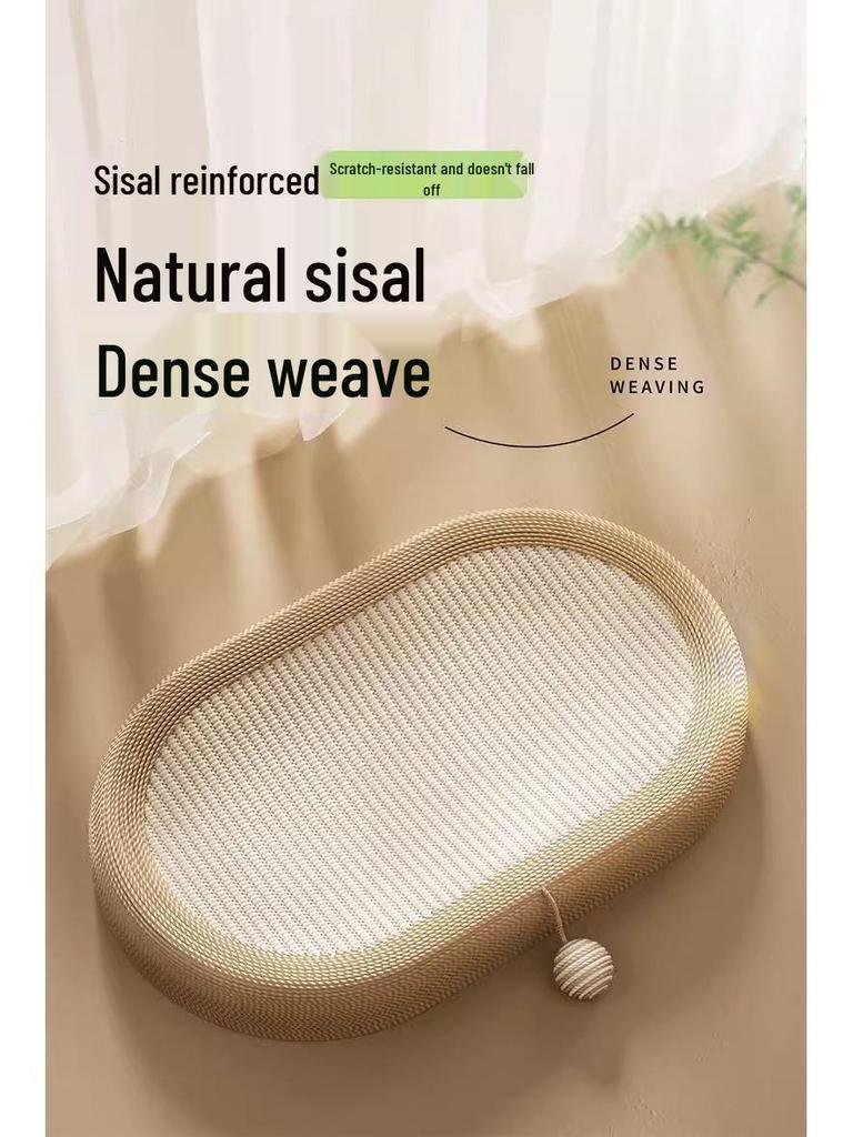 Durable Sisal Cat Scratching Board and Bed - Debris-Free, Scratch-Resistant, Large Claw Sharpener