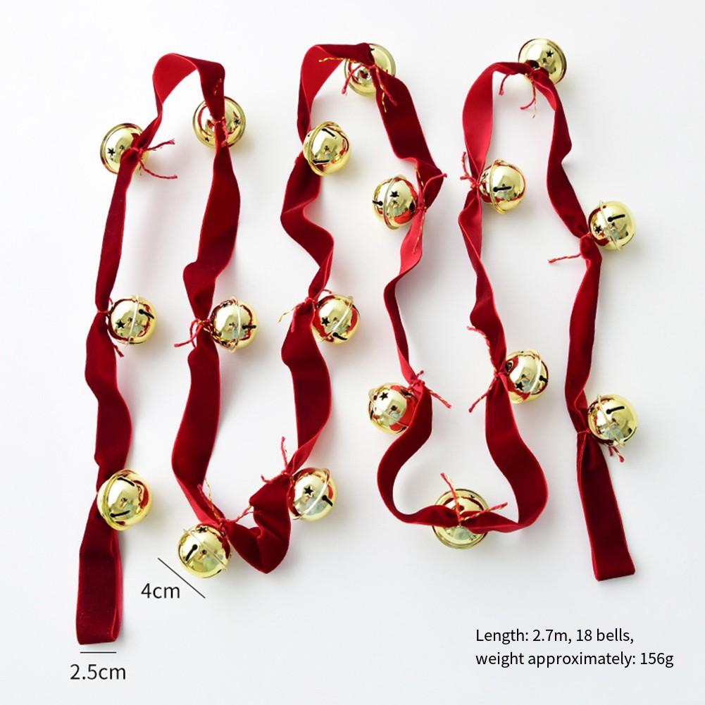 Elegant Design Bell String Christmas Ribbon Velvet Decorations