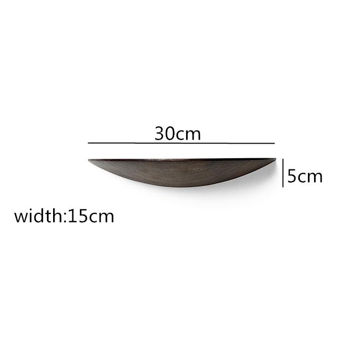 Wooden Wall Shelf Semicircle Solid Wood Wall Hanging Storage Rack Home Living Room Decoration Organizer White Wax Wood Shelf
