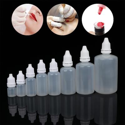 5Pcs Set Empty Plastic Dropper Bottles 3/5/10/15/20/30/50/100ml Squeezable Refillable for Paint Beauty Oil Ink Cosmetics Storage