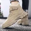 Winter New Snow Boots Men's Korean Version Trendy Casual Versatile Velvet Thickened Thermal Cotton Boots British Style Tooling Boots