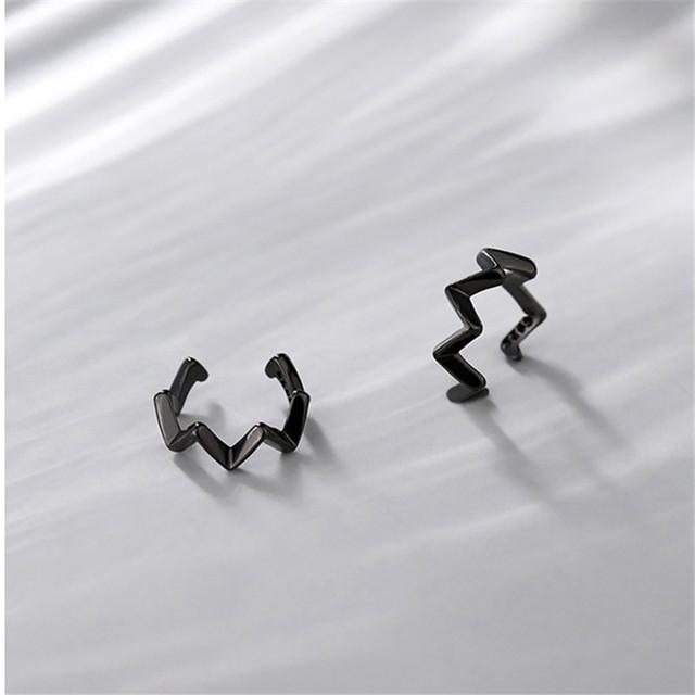 Fashion Wave Earrings Clip for Women Jewelry Trendy S925 Sterling Silver Earring Girl None Hole Ear Accessories Female Lady Gift