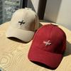 Korean Version of The New Versatile Letter Embroidered Woolen Baseball Cap Autumn and Winter Warm and Fashionable Sun Visor Duck Cap for Men and Women