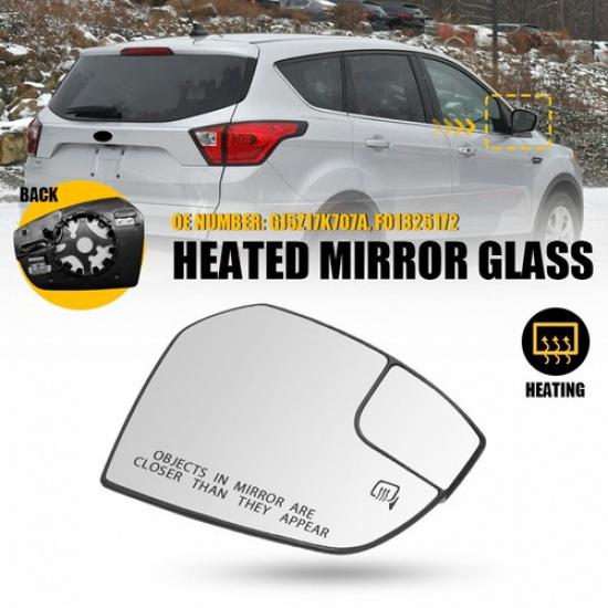 Car Heated Glass Mirror Fit Side Passenger GJ5Z17K707A Ford 2018- Escape SEL