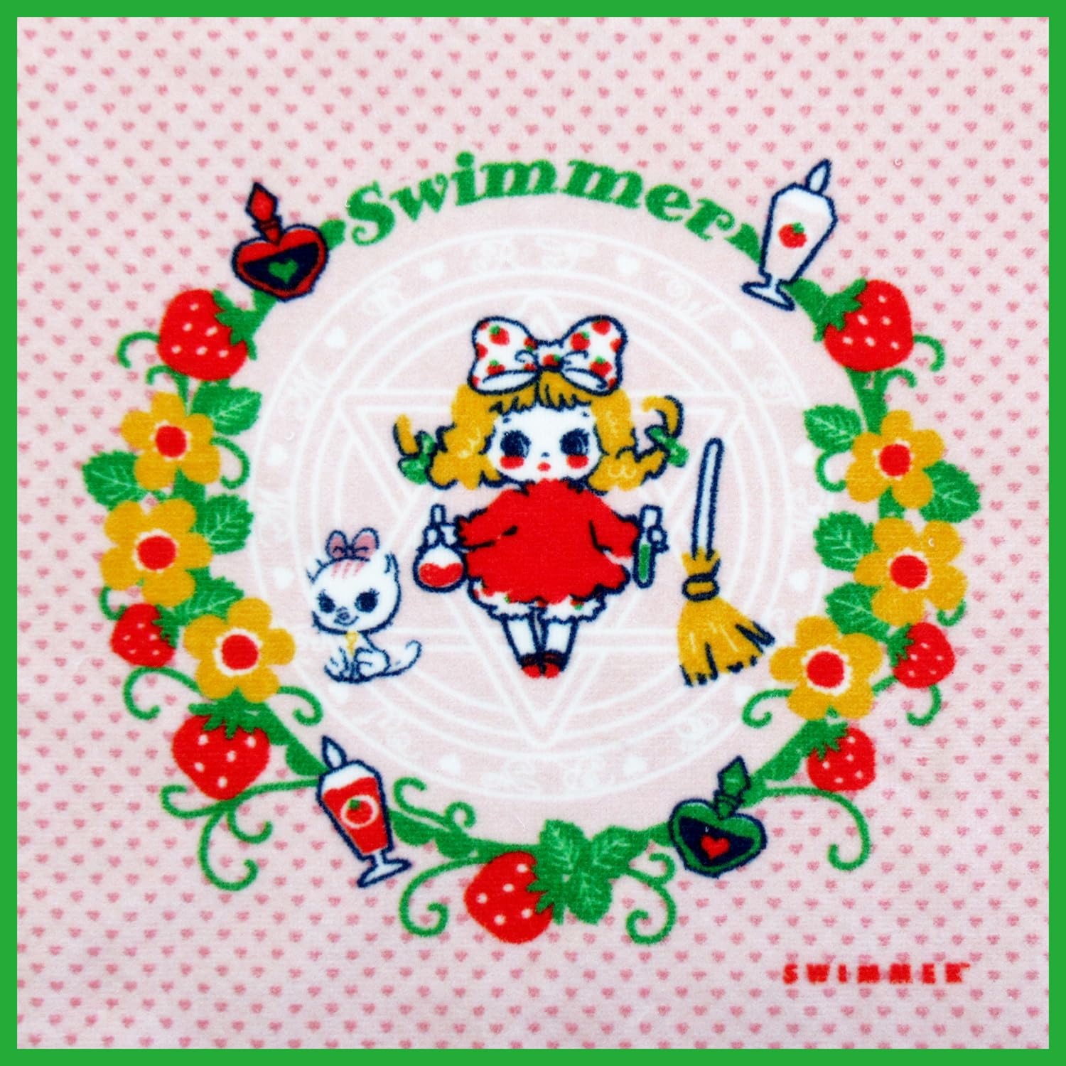 

Morisaka Global SWIMMER Мини Ведьма Клубничная Магия 22 x x Полотенце Swimmer, Круг, 0.2 22см, Товары, Милый,