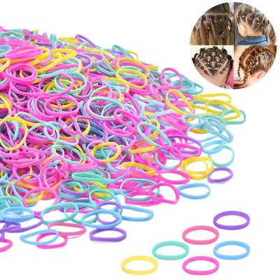 1000 pezzi fasce per capelli usa e getta colorate ragazze carine elastiche in gomma scrunchie accessori per capelli coda di cavallo