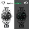 Watch with 3D Cut Stainless Steel 3ATM Water Date Luminous Adjustable Analog Quartz Durable for Business and Casual Wear Perfect for or as a Keepsake