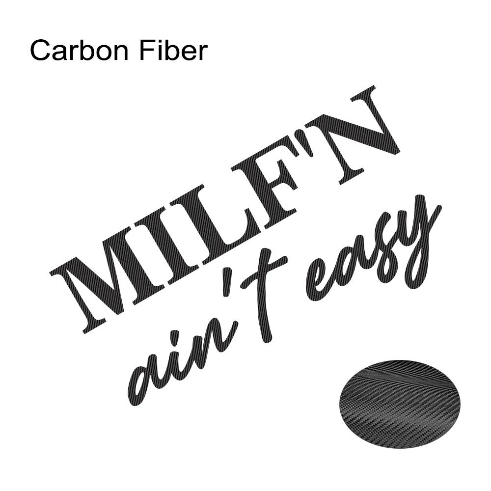 

Car Sticker MILF N Ain t Easy Waterproof Vinyl Decal Creative Funny Words Sticker Auto Body Window Exterior Decor Accessories 1 pc