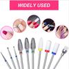 Milling Cutter For Manicure Set 10 Pcs Ceramic  Nail Drill Bits Removing Gel Varnish Tool