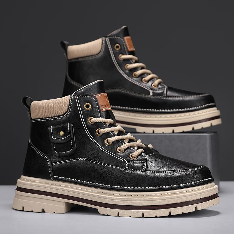 Herren Arbeitsstiefel Neue Mode Herrenstiefel High Top Lässige Sportschuhe für Herren Designer Rutschfeste Knöchelstiefel Outdoor Dicke Sohle