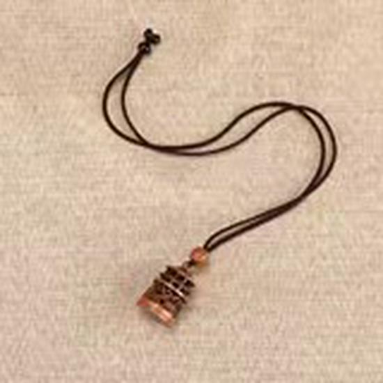 Vintage Sandalwood Incense Bead Box Necklace – Ethnic Style Accessory