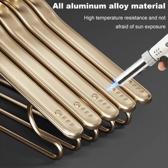 Hanger Max Load Bearing Anti-rust Aluminum Alloy Windproof Smooth Non-Slip Suit Coat Hanger Clothing Driying Rack Wardrobe