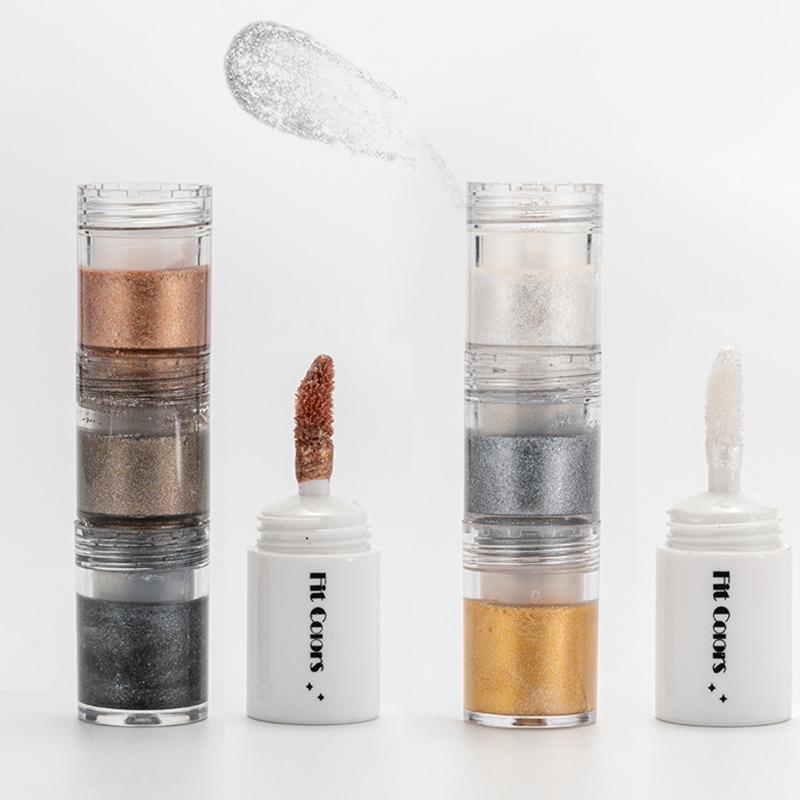 Waterproof Glitter Eyeshadow,Eyes&Lips Liquid Shimmer Eyeshadow, Long Lasting Shining Eye Shadow Set, Metallic Pigments Sparkling Eyeshadow
