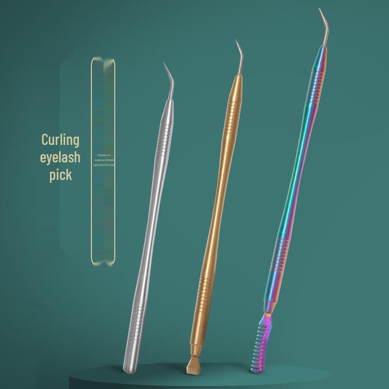 Dual-Headed Stainless Steel Eyelash & Eyebrow Tool: Comb, Curl, and Shape with Precision