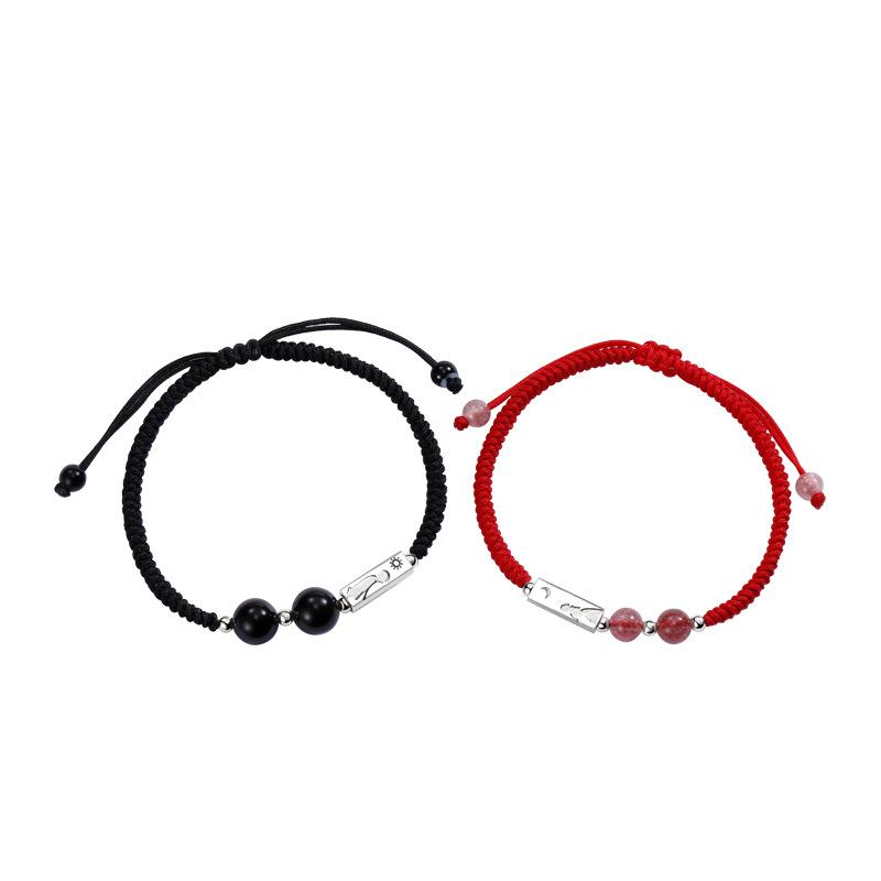 Original Mountain Alliance Vow Couple Red Rope Korean Version Design Bracelet Qixi Festival Valentine's Day Gift Hand Rope