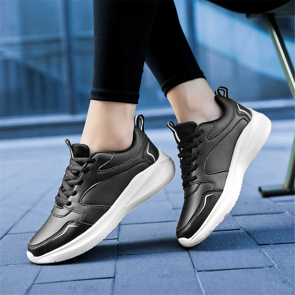 Mode Übergröße Extra Große Größen Sport und Fitness Mary Jane Schuhe für Damen Slipper Damen Weiße Sneaker Industrielle Nähte