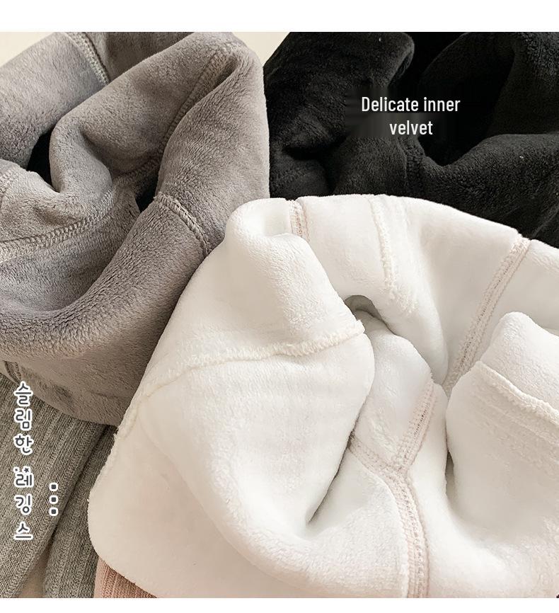 Mädchen Leggings mit Blumenmuster, warm gefüttert mit Samt: Kuschelige Herbst-/Winterstrumpfhosen für Babys und Kleinkinder