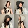 Ribbon Women Striped Fisherman Hat Wide Brim Foldable Summer Sun Hat Sun Protection Solid Color Sunshade Hat