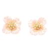 French simple drip oil four-color flower stud earrings niche high-end gentle flower earrings 925 silver needle earrings women