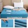 All-Season Waterproof Mattress Protector Soft Polyester Deep Pocket Sheet 8 Colors Modern Bed Fitted Sheet Durable Mattress Cover Bedding Bedspread