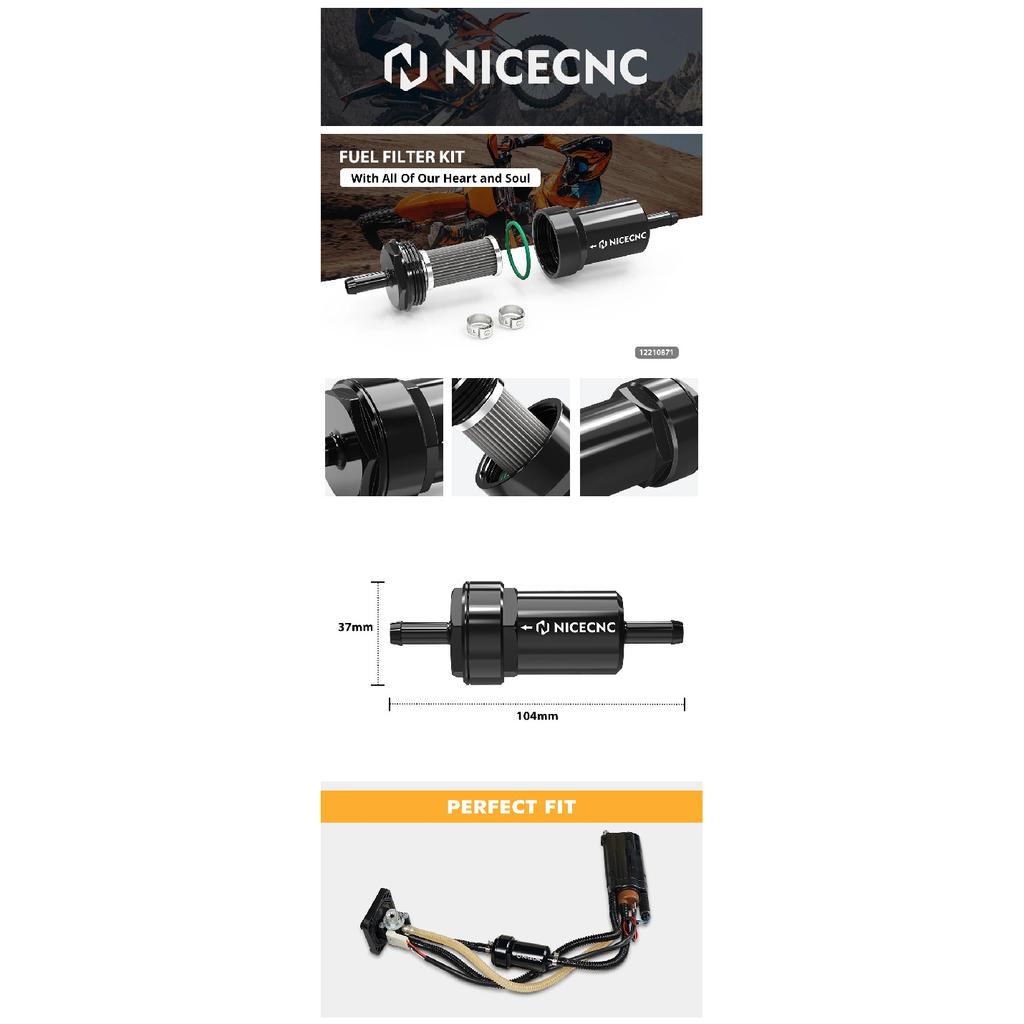 NICECNC For KTM EXC 300 2018-2023 35 Micron In Tank Fuel Filter For KTM EXC-F 350 XC-W 500 TPi SX-F 450 XC-F 690 Enduro R SMC R