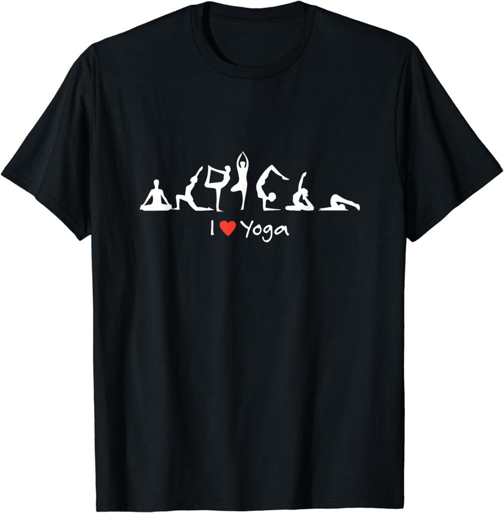 Yoga Workout Cute Funny Graphic Top Tee I Love Yoga TShirt  Vintage T Shirt  Men Clothing Tops Camisas Streetwear