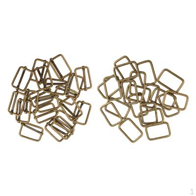 40 Square Ring Buckle DIY Luggage Belt Shoe Hat Slide Making Sewing Craft Width 20mm 25mm