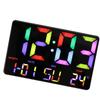 Large Digital Clock Color Screen USB Powered Dimmable LED Calendar Alarm Clock with Remote Control