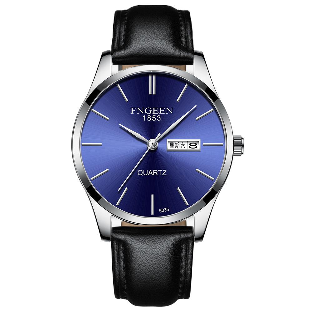 

Watch Men s Watch Ultra-thin Quartz Double Calendar Chinese and English Men s Watch Luminous Waterproof Trend New