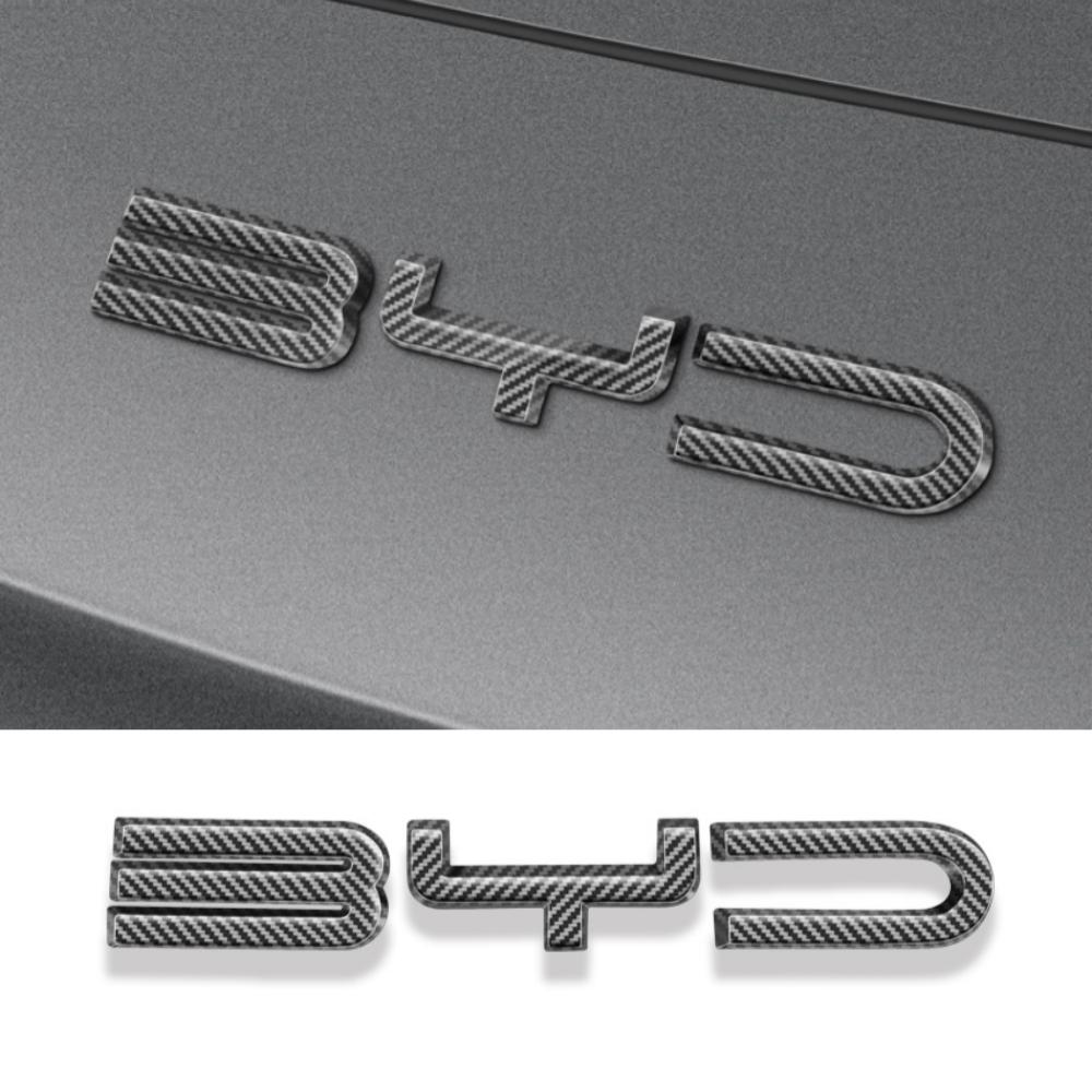 

For BYD Song Plus EV DMI 2024 2025 BYD SEALION 6 Accessories Car Front Bumper Emblem Badge Decal Black Carbon Logo Refit Sticker