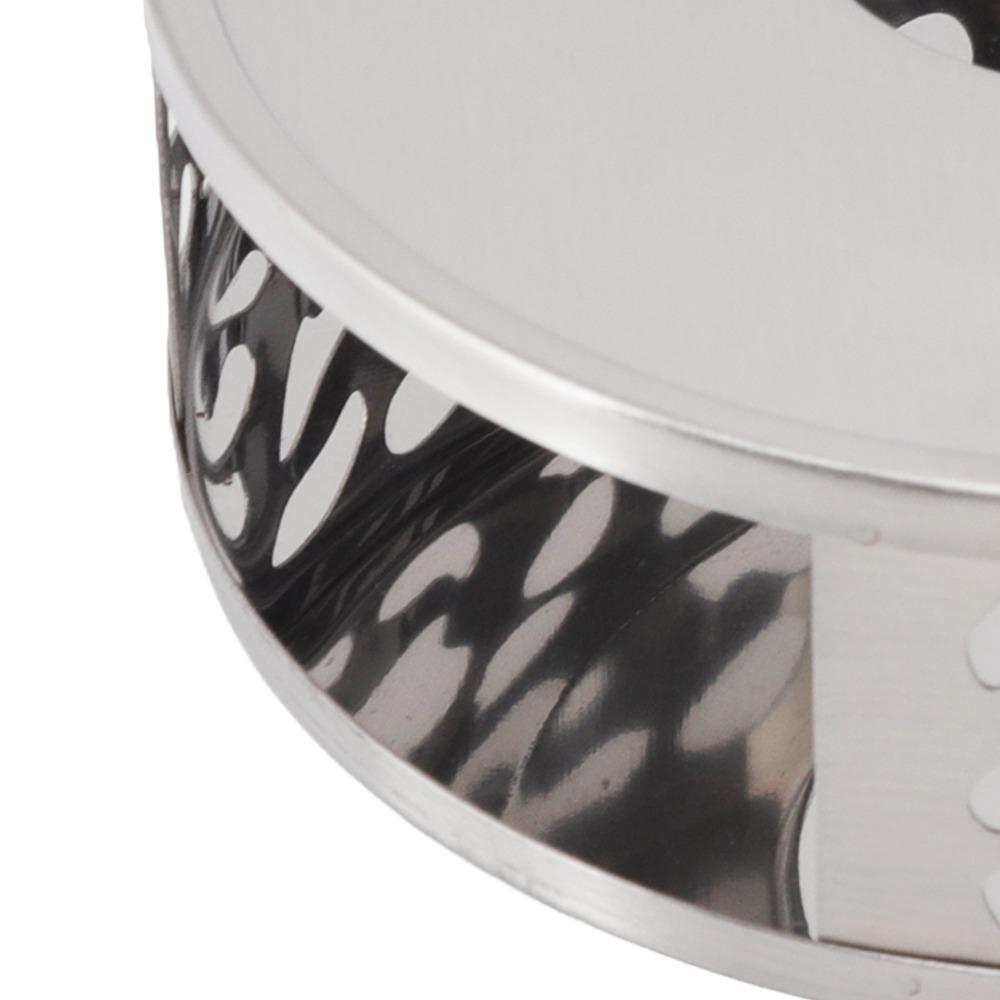 Stainless Steel Teapot Heater Hollow Design Ventilation Hole Teapot Warmer Brushed Finish Silver Tea Warmer Tea Heating