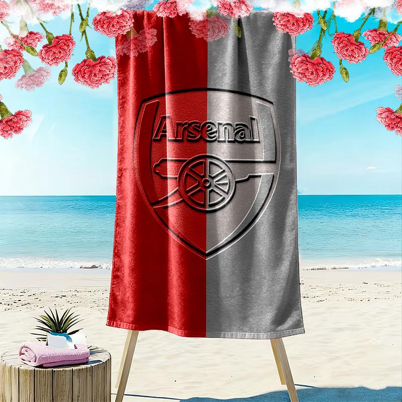 Asciugamano da Spiaggia con Stampa Arsenal Football Club, Asciugamano Grande Morbido ad Asciugatura Rapida per Spiaggia Campeggio Nuoto