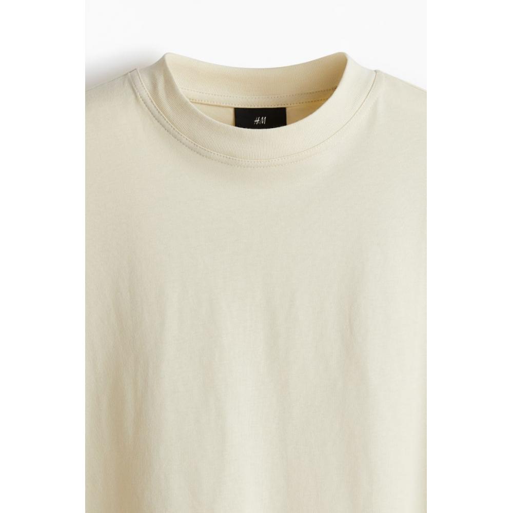 H M Oversized FiT T sHirT ligHT Beige