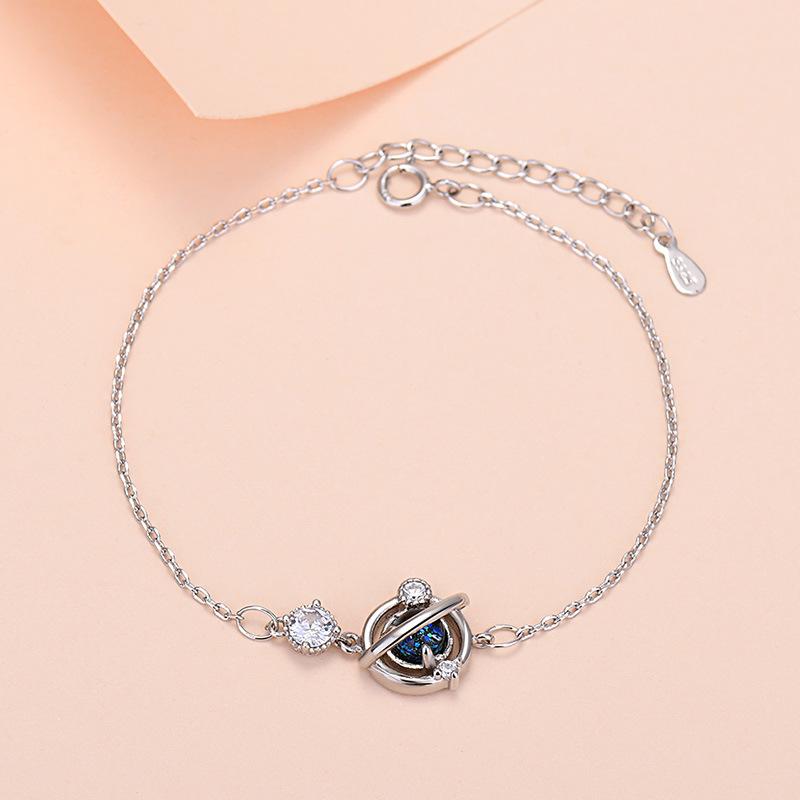 925 Silver Lucky Bead Charm Bracelet For Women Chain Round Bangles Fashion Luxury Quality Jewelry Christmas Accessories