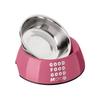Gamelle en mélamine pour chien - HUNTER - 350 ml - Rose bonbon - Acier inoxydable amovible - Antidérapant