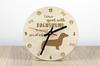 Dachshund Smooth-haired, Wiener dog, Badger dog - clock with dog, wooden clock with engraving, personalised clock by Art-Dog