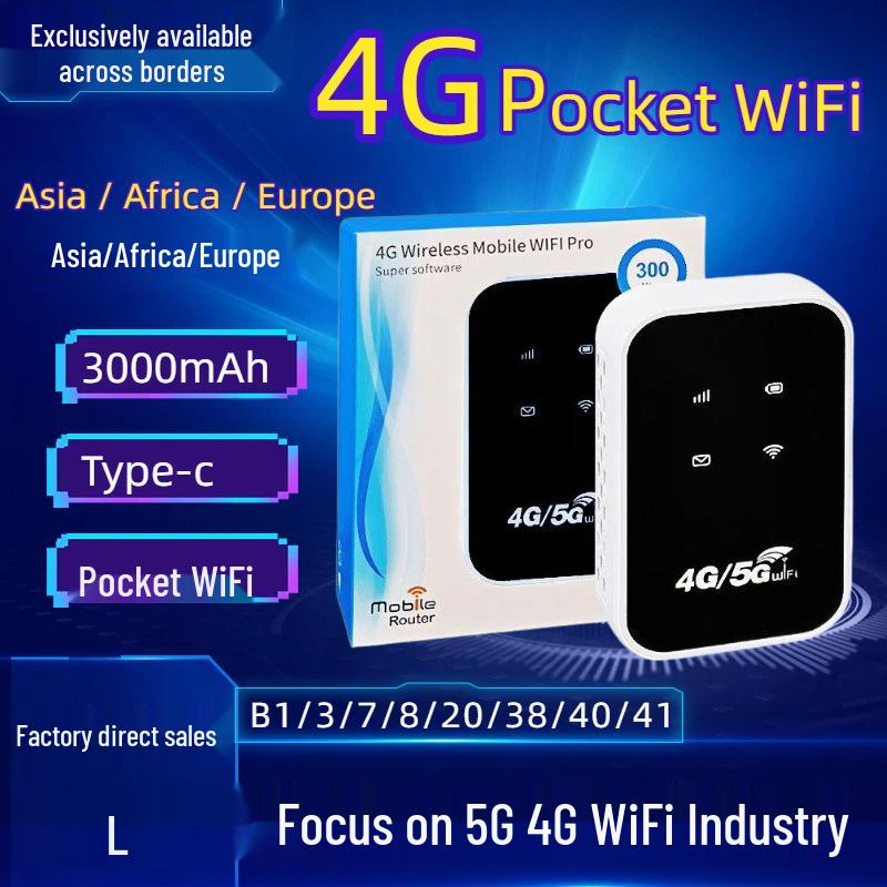 

Portable Wi-Fi 6 Router with 4G/5G SIM Slot and Color Light LTE MIFI Modem (M5) Asia Version