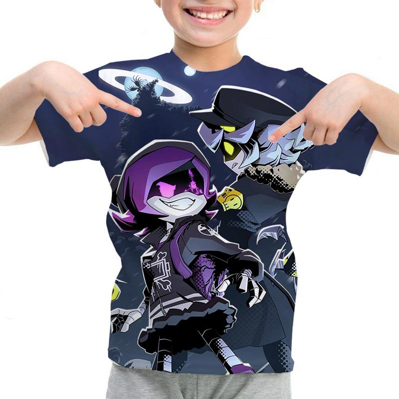 Murder Drones Cartoon 3d Print T-Shirt for Boys Girls Casual Clothing Summer Crew Neck Short Sleeve Tees Fashion Kids T-shirt