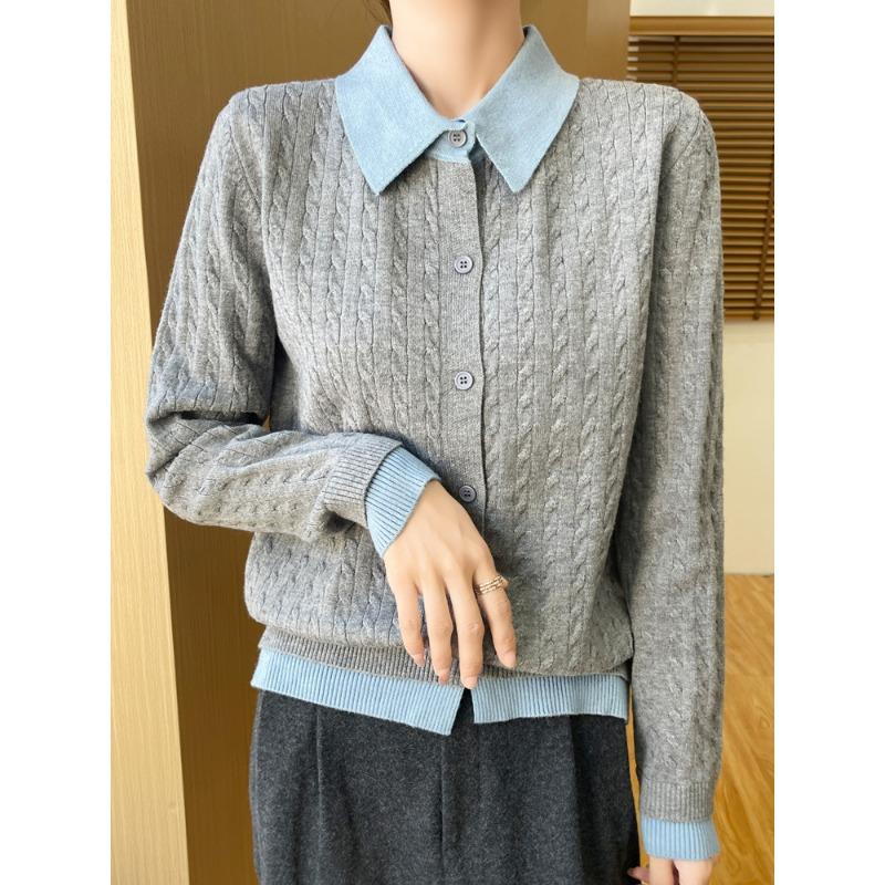 DAFIFY Maglioni a collo alto a maniche lunghe con stampa tinta unita, casual, autunno inverno da donna