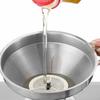 Detachable Strainer Filter Wide Mouth Funnel Silver Oil Funnel  Liquid Transferring