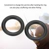 200Pcs Black Rubber O Ring Abrasion Resistant Flexible Universal O Ring for Fishing