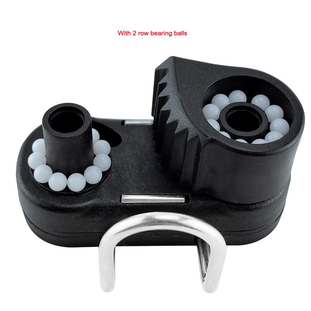 Dual Nylon Strap Guide with Ball Bearing Rope Clamp for Pilates and Fitness