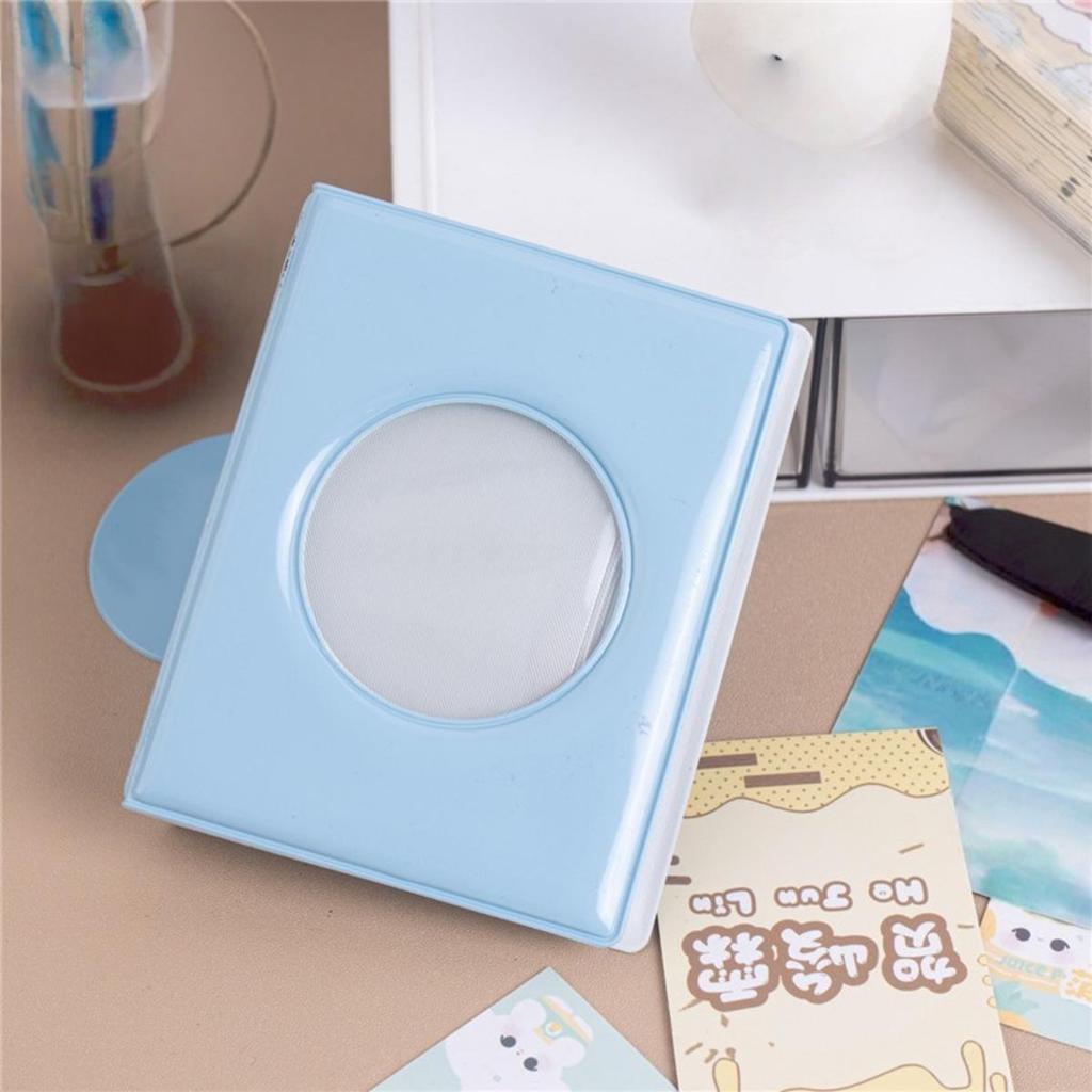 1 buc Suport pentru Fotocarte Drăguț de 3 Inch Oglindă Circulară Goală Album cu Carduri Foto Carte Colector Kpop Photocards Mini Carcasă de Depozitare pentru Poze cu Idoli