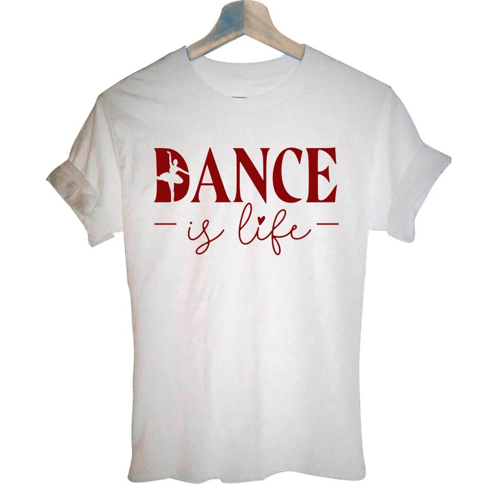 Funny Ballerina Ballet Dancer Dancing T Shirt Graphic Hip Hop Causal Short Sleeve Birthday Gifts Girl Tshirt Women